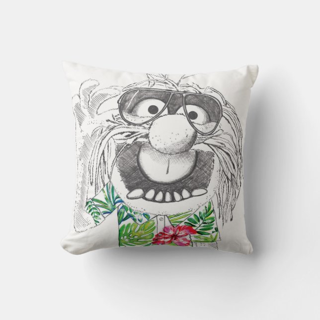 Muppets | Animal In A Hawaiian Shirt Throw Pillow (Front)