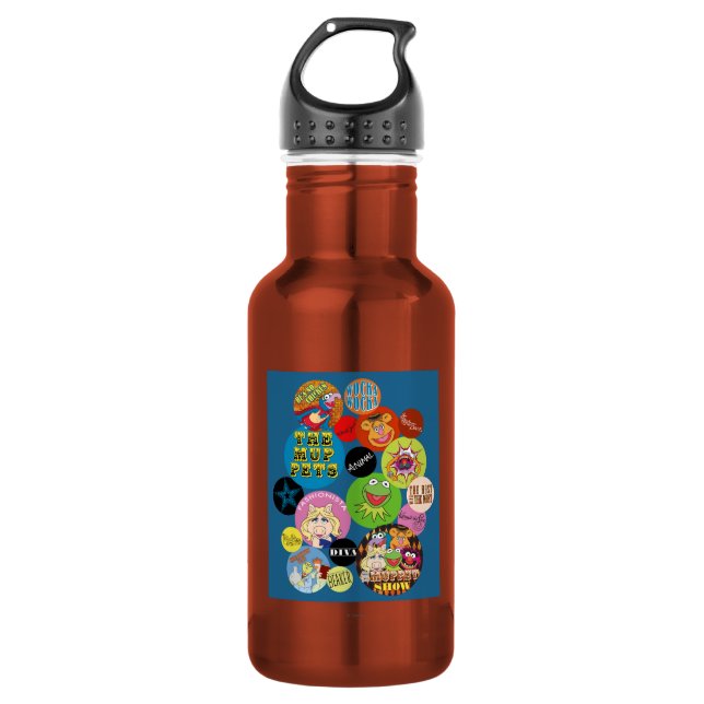 Muppets Circle Graphic Stainless Steel Water Bottle (Front)