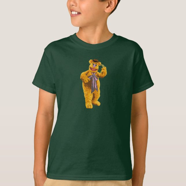 Muppets Fozzie Bear standing holding banana Disney T-Shirt (Front)