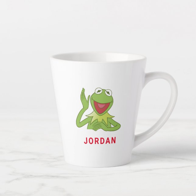 Muppets Kermit waving smiling Disney Latte Mug (Right)