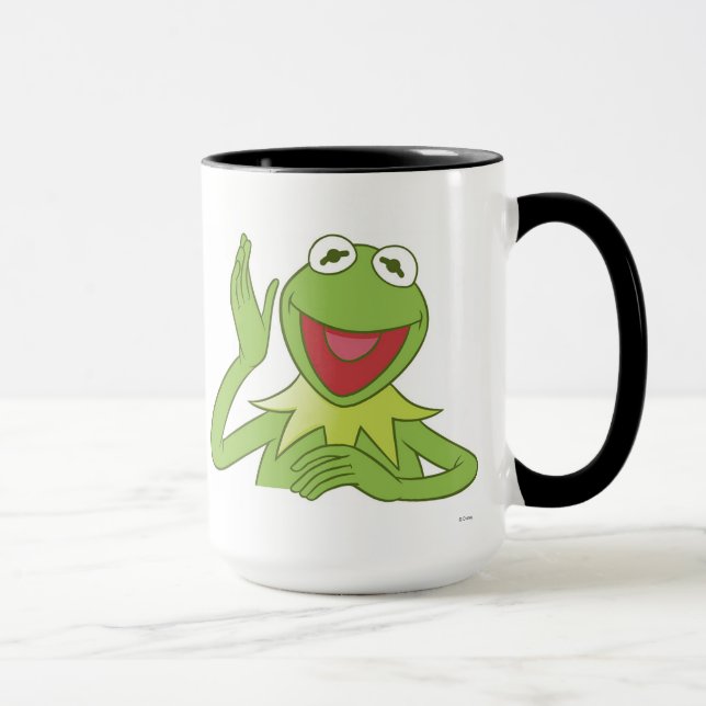 Muppets Kermit waving smiling Disney Mug (Right)