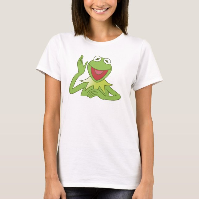 Muppets Kermit waving smiling Disney T-Shirt (Front)