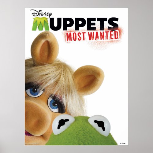 Muppets Most Wanted Kermit  Miss Piggy Poster