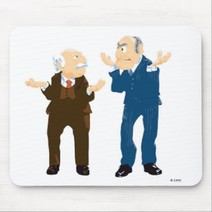 Muppets Sattler And Waldorf looking at each other Mouse Pad