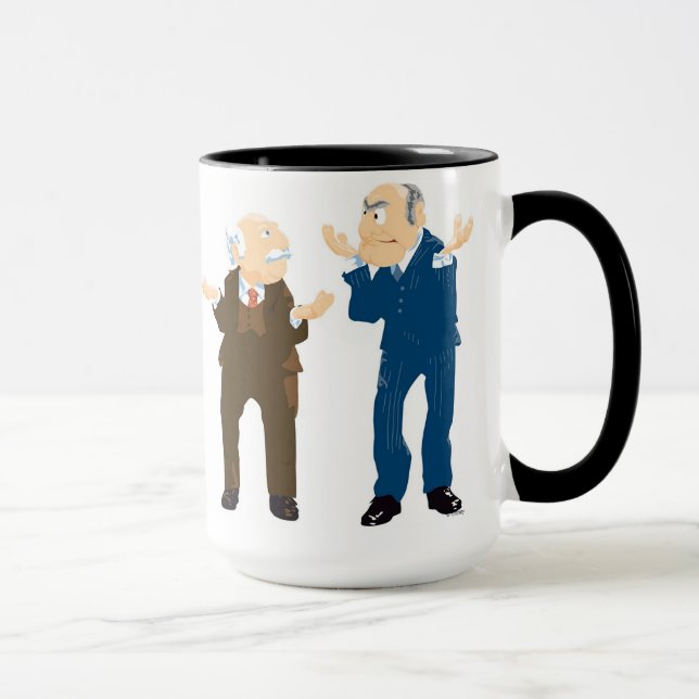 Muppets Sattler And Waldorf looking at each other Mug (Right)
