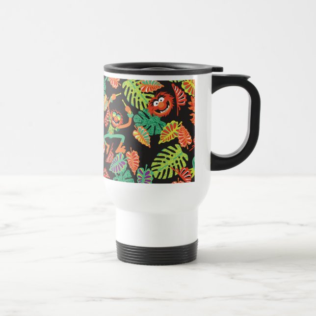 Muppets | Tropical Kermit & Animal Pattern 2 Travel Mug (Right)