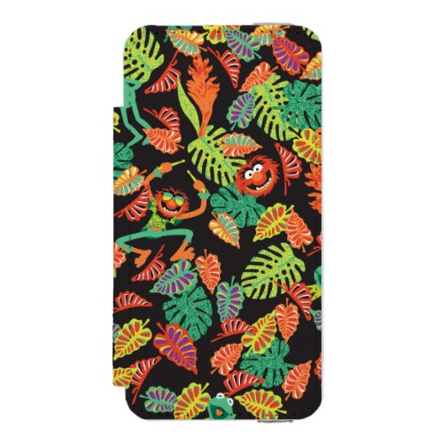Muppets  Tropical Kermit  Animal Pattern Wallet Case For iPhone SE55s