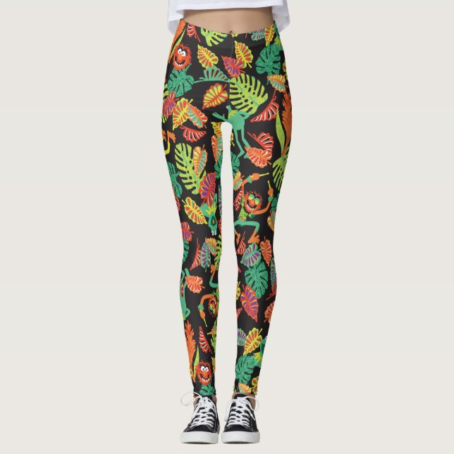 Muppets | Tropical Kermit & Animal Pattern Leggings (Front)