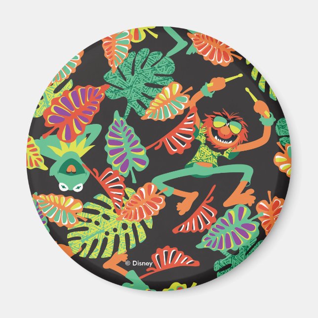Muppets | Tropical Kermit & Animal Pattern Magnet (Front)