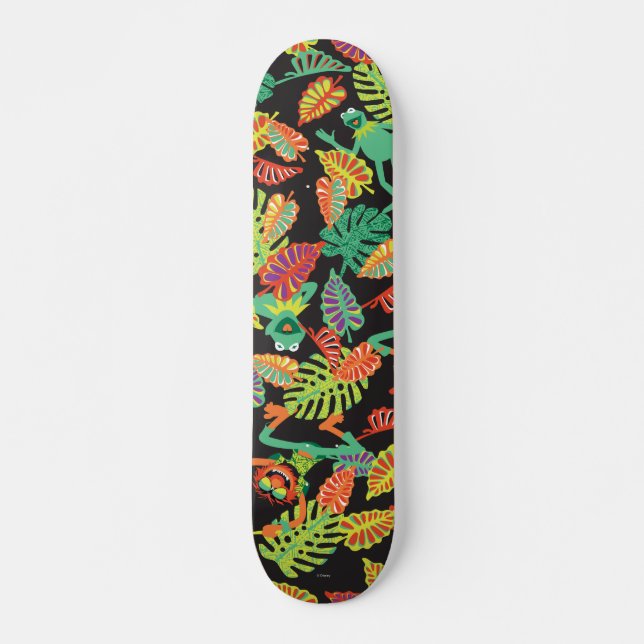 Muppets | Tropical Kermit & Animal Pattern Skateboard (Front)