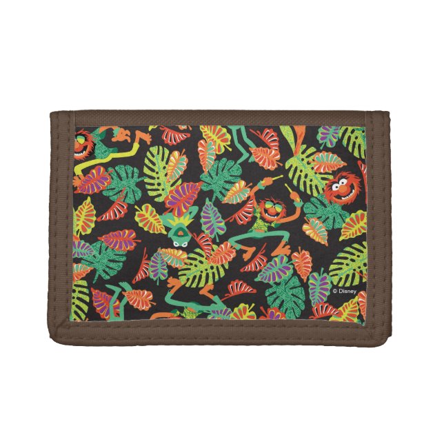 Muppets | Tropical Kermit & Animal Pattern Tri-fold Wallet (Front)