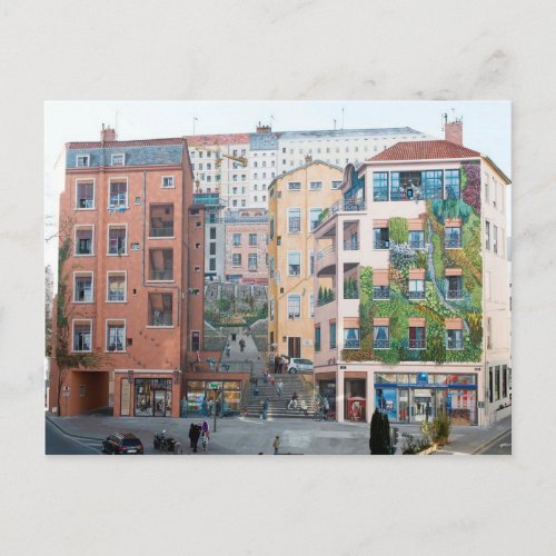 Mur des Canuts _ Mur peint _ Lyon Postcard