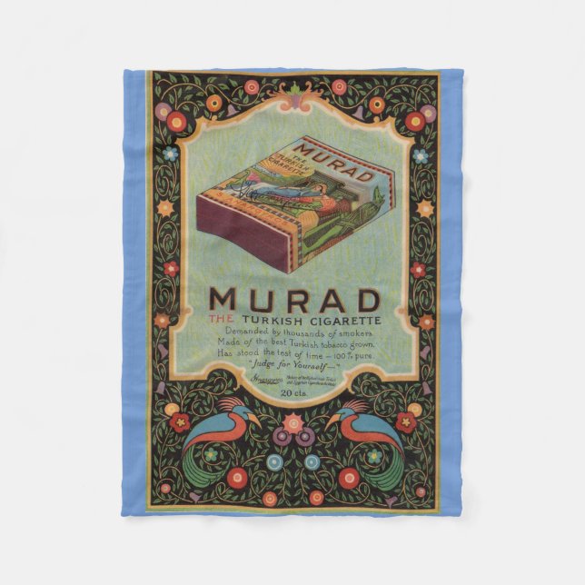 Murad Cigarettes ad Fleece Blanket (Front)