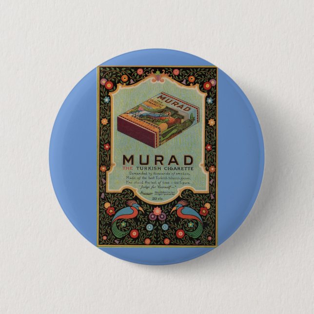 Murad Cigarettes ad Pinback Button (Front)