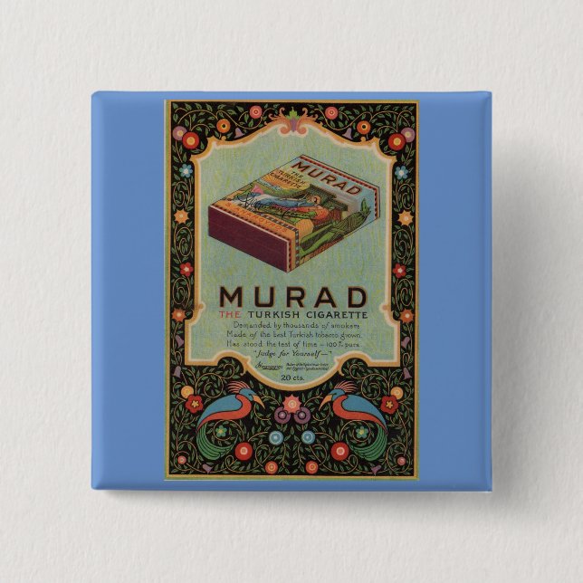 Murad Cigarettes ad Pinback Button (Front)