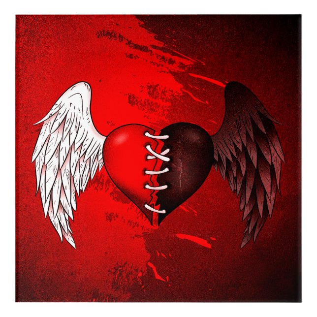 Mural Art In Acrylic Mi-angel Half-Demon (Front)