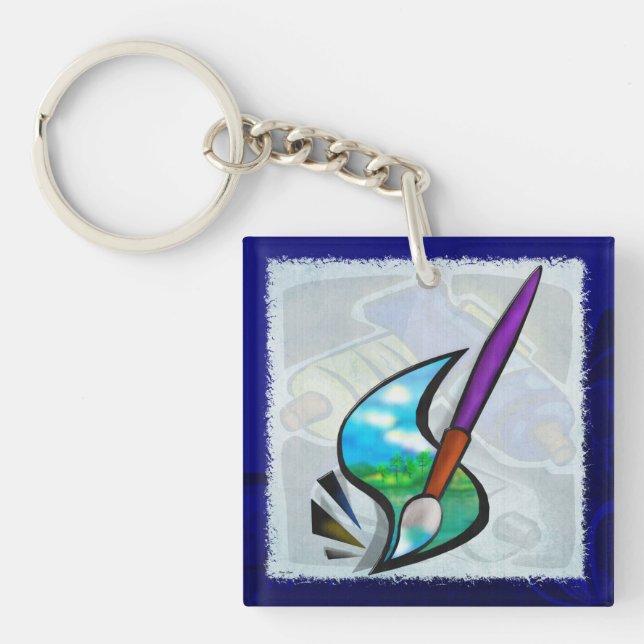 Mural Artist Graphic Design Keychain (Front)