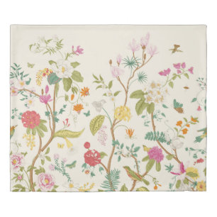 Mural. Bloom. Blooming trees. Vintage floral illus Duvet Cover