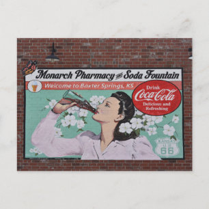 Mural Celebrates Route 66, Baxter Springs, Kansas Postcard