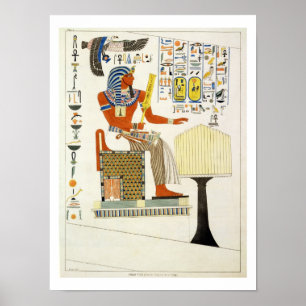 Mural from the Tombs of the Kings of Thebes, disco Poster