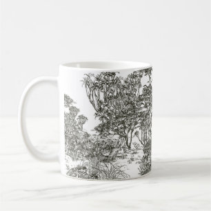 Mural hand drawn Safari Panoramic View, African La Coffee Mug