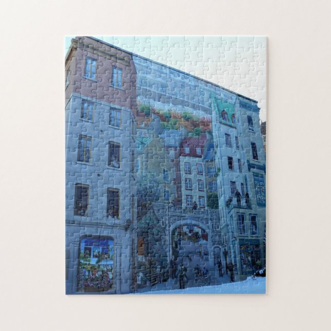 Mural in Old Quebec City, Quebec, Canada Jigsaw Puzzle (Vertical)