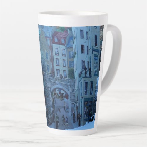 Mural in Old Quebec City Quebec Canada Latte Mug