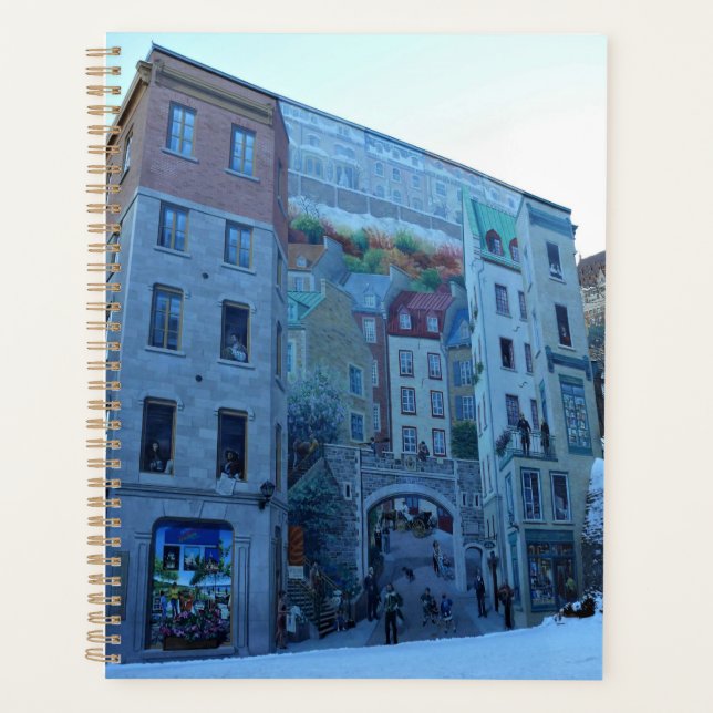 Mural in Old Quebec City, Quebec, Canada Planner (Front)