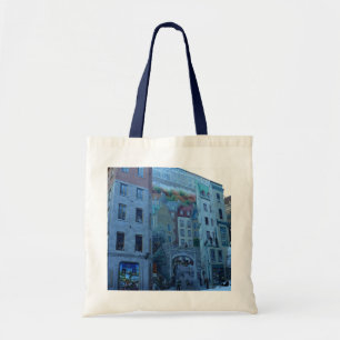Mural in Old Quebec City, Quebec, Canada Tote Bag