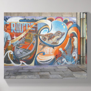 Mural In The Canary Islands Canvas Photo Tile