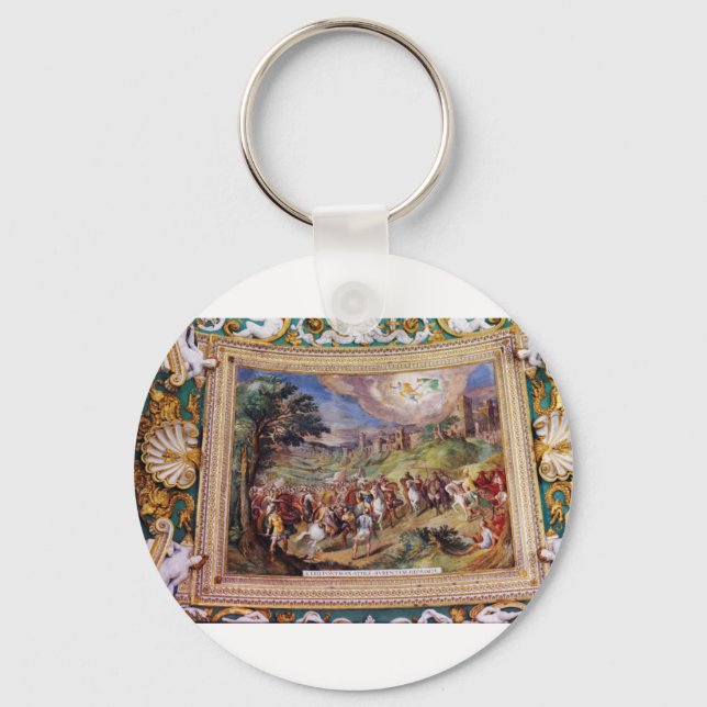 Mural in the Vatican Museum Keychain (Front)