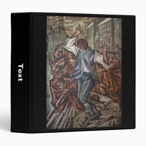 Mural of Crispus Attucks Black Martyr 3 Ring Binder