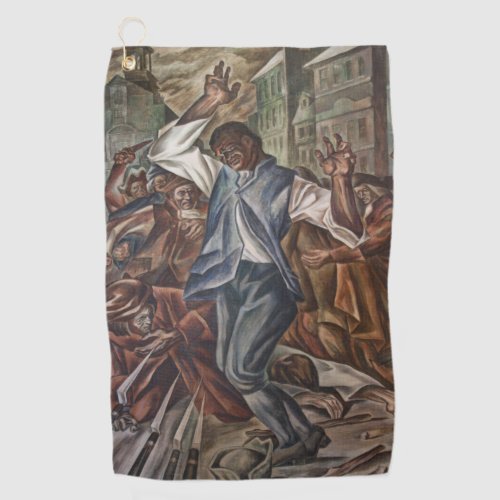 Mural of Crispus Attucks Black Martyr Golf Towel