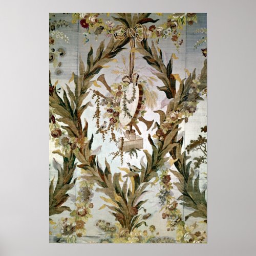 Mural silk of the Empress Bedroom 1787 Poster