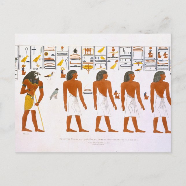 Murals from the Tombs of the Kings at Thebes, disc Postcard (Front)