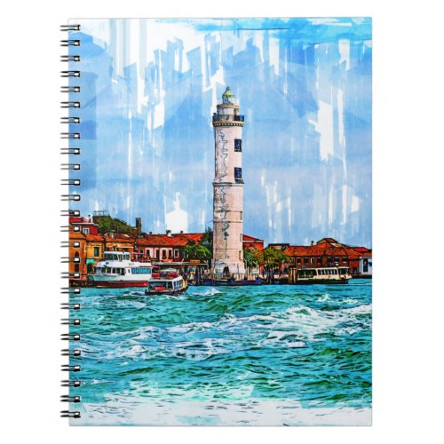 Murano Lighthouse Venice Italy Notebook