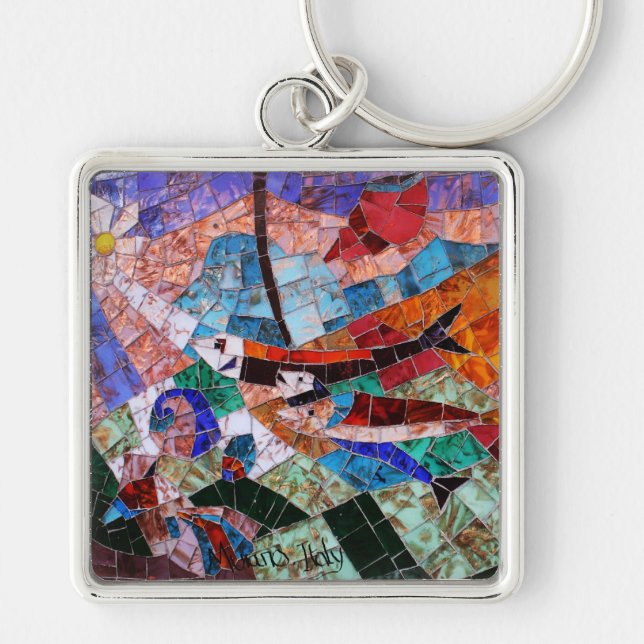 Murano Mosaic Keychain (Front)