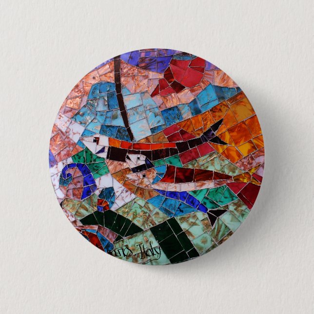 Murano Mosaic Pinback Button (Front)
