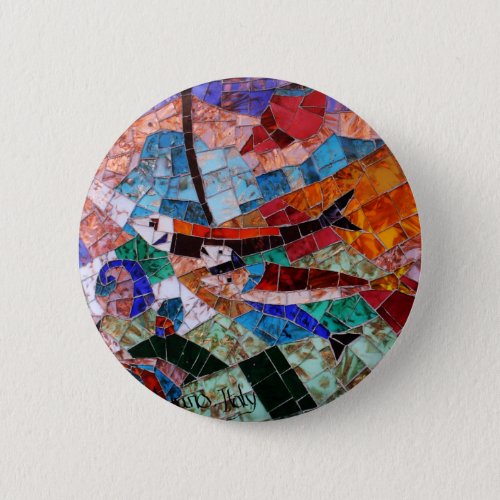 Murano Mosaic Pinback Button