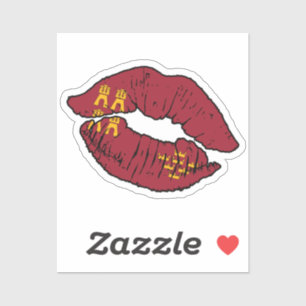Murcia Murcian Lipstick Love Flag Sticker