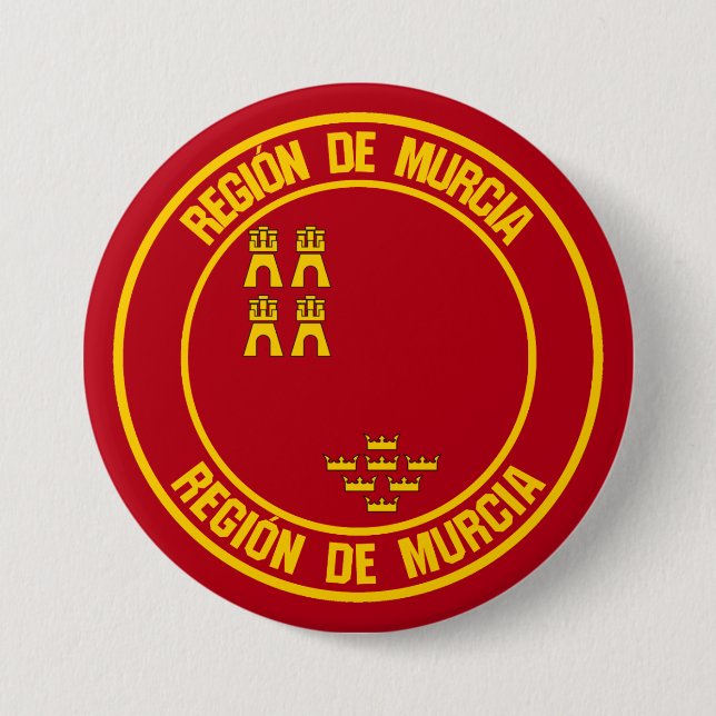 Murcia Round Emblem Button (Front)