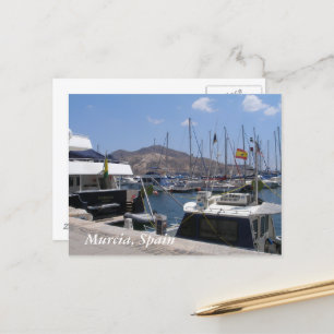 Murcia, Spain boats in the marina Postcard