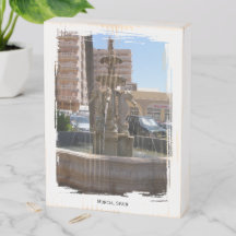 Murcia Spain seahorse water fountain photo rustic