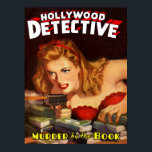 MUrder by the Book Poster<br><div class="desc">detective pulp art</div>