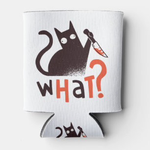 Murder Cat Funny Can Cooler