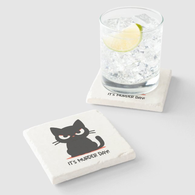Murder Day Stone Coaster (Side)