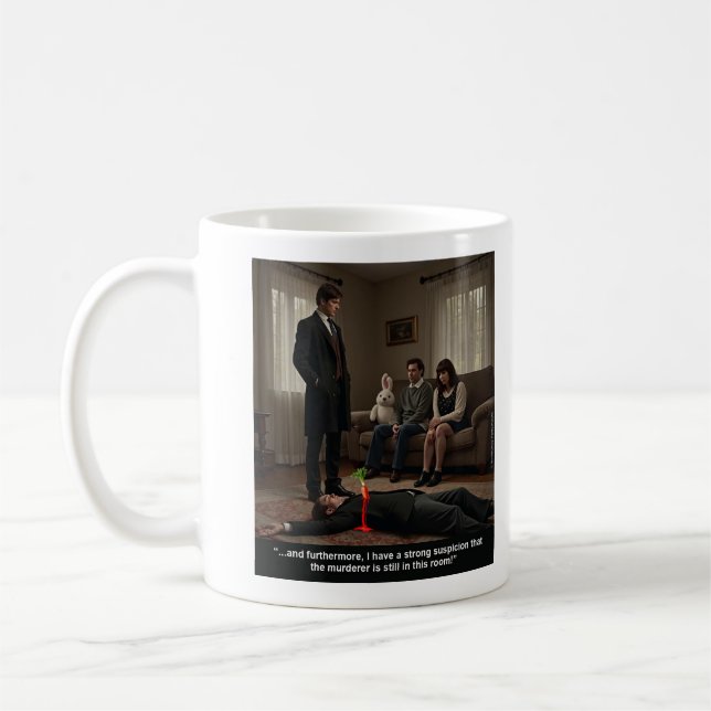Murder in the Living Room Coffee Mug (Left)