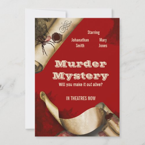 Murder investigation movie poster birthday card