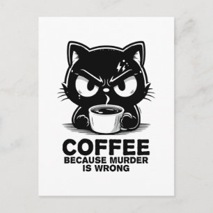 Murder is wrong holiday postcard