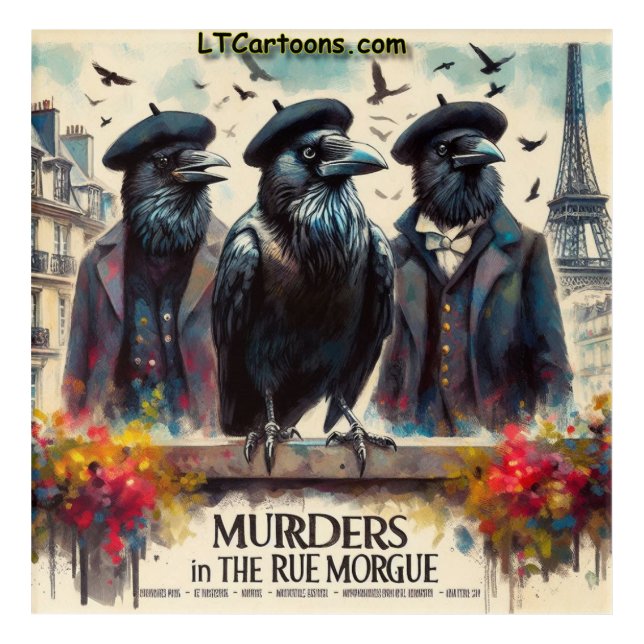 Murder Most Fowl – Rue Morgue Noir Acrylic Print (Front)